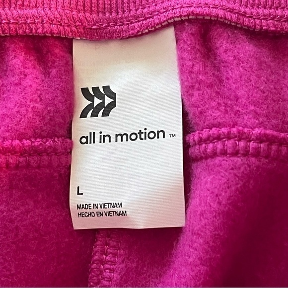 NWT All in Motion high rise fleece shorts berry purple size large - Picture 5 of 11